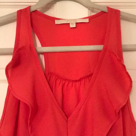 Guess sleeveless ruffle shirt. Size small. - Picture 3 of 5